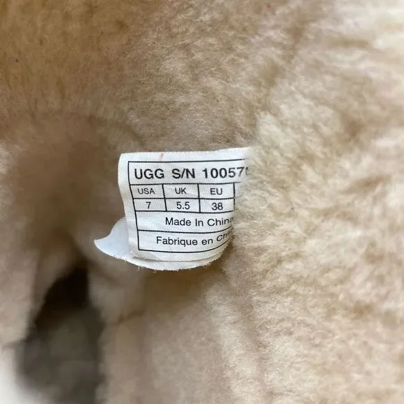 UGG Women's Juliette Embroidered Boots Chestnut Suede Brown Size 7 - Picture 8 of 11